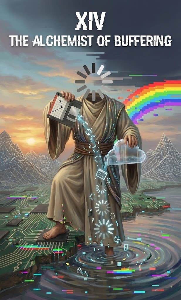 Alchemist of Buffering — Chaos Tarot Card