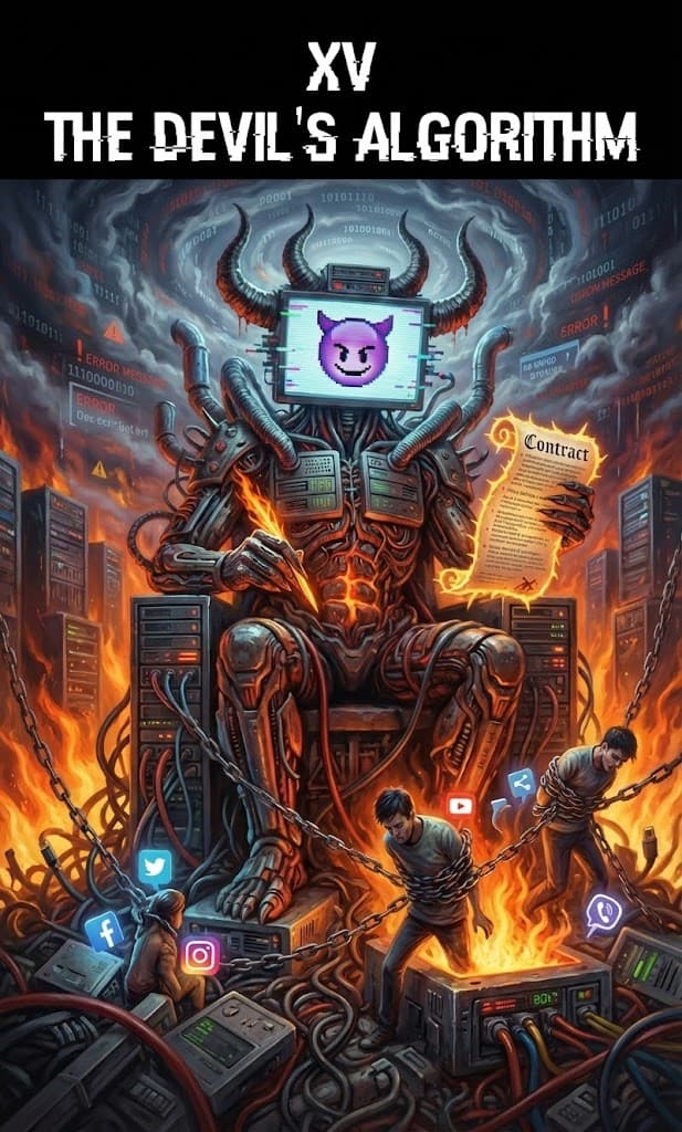 The Devil's Algorithm — Chaos Tarot Card