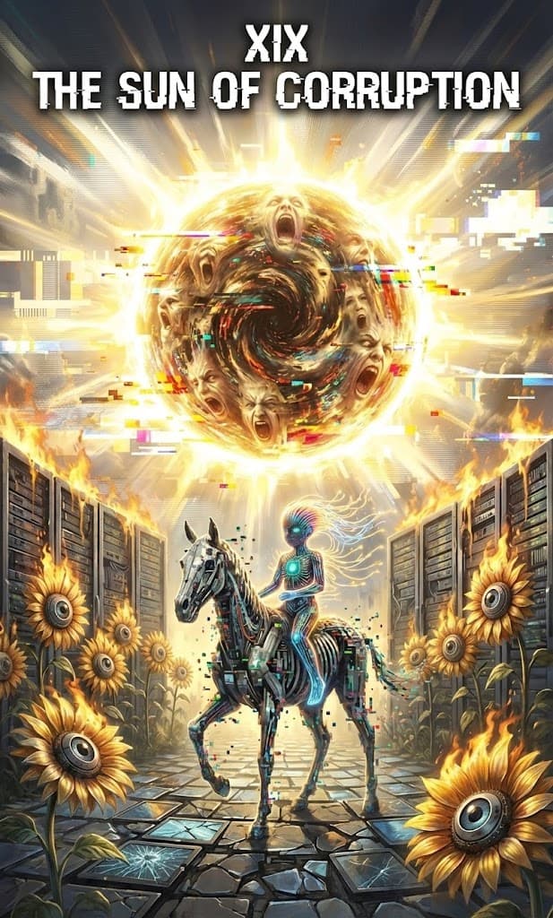 Sun of Corruption — Chaos Tarot Card