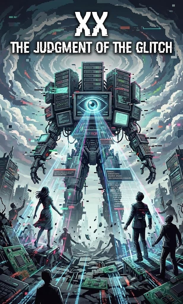 Judgement of the Glitch — Chaos Tarot Card