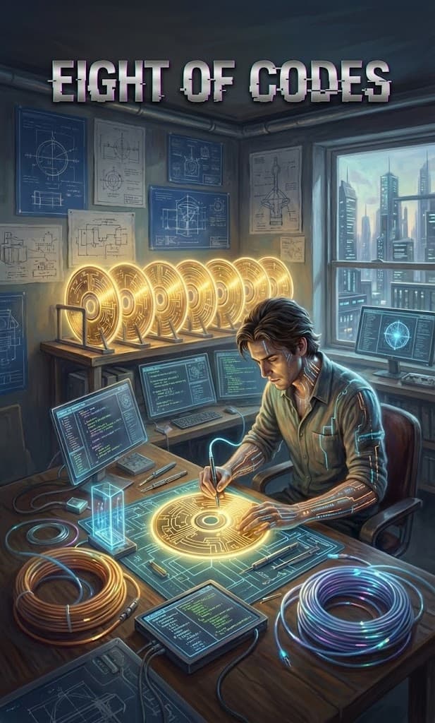 Eight of Codes — Chaos Tarot Card