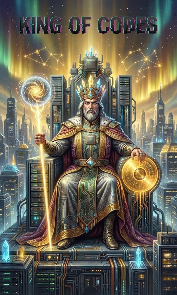 King of Codes — Chaos Tarot Card