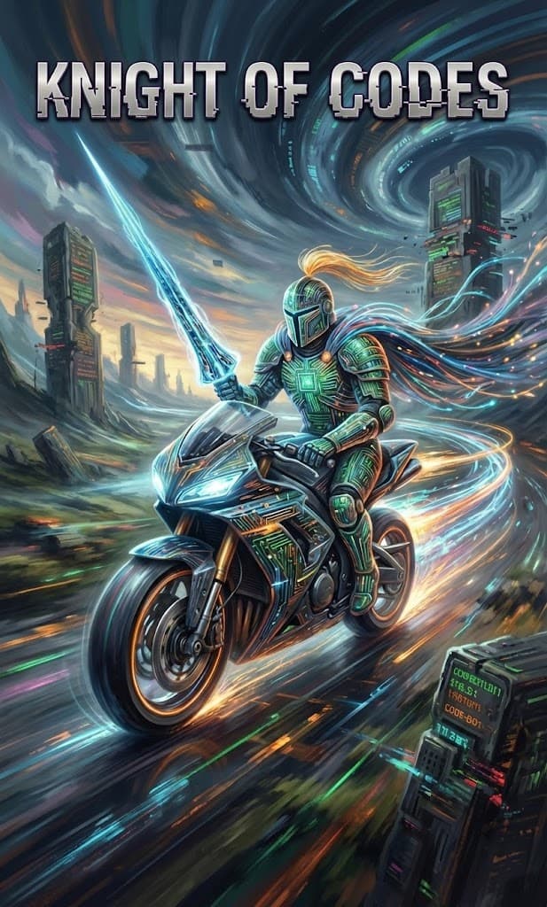 Knight of Codes — Chaos Tarot Card