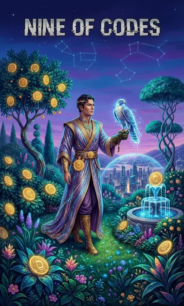 Nine of Codes — Chaos Tarot Card