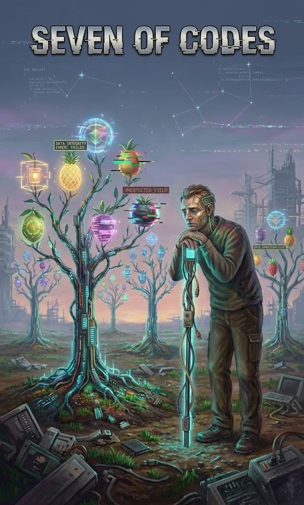 Seven of Codes — Chaos Tarot Card
