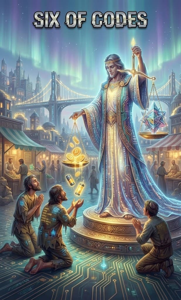 Six of Codes — Chaos Tarot Card