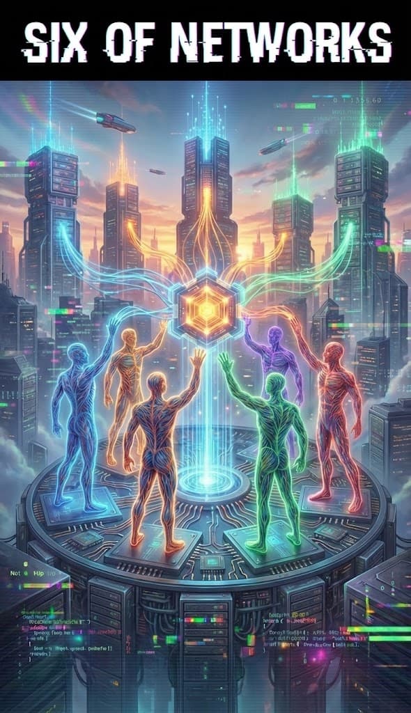 Six of Networks — Chaos Tarot Card