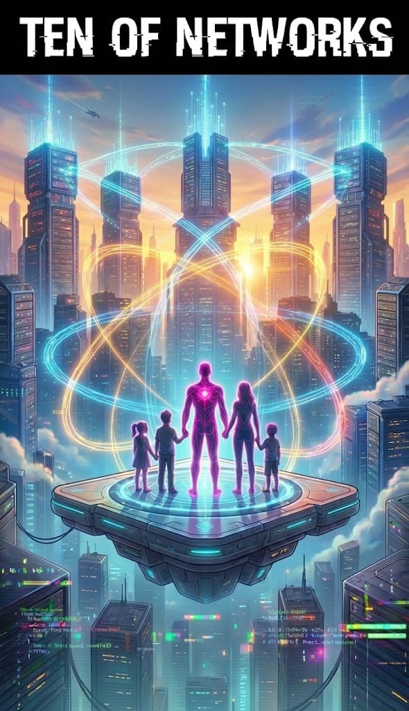 Ten of Networks — Chaos Tarot Card