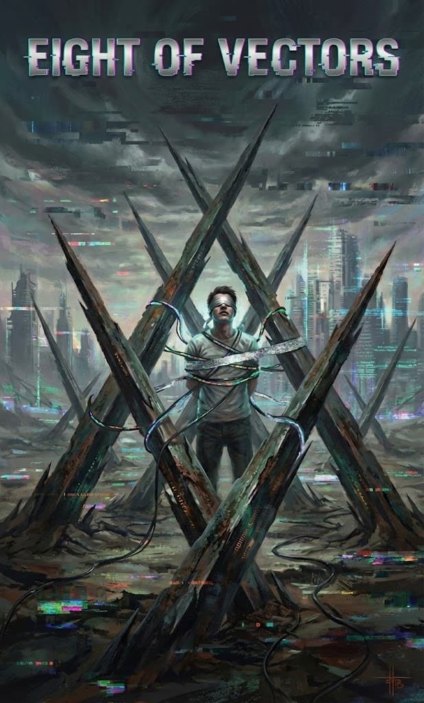 Eight of Vectors — Chaos Tarot Card