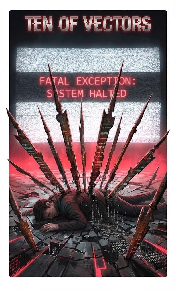 Ten of Vectors — Chaos Tarot Card